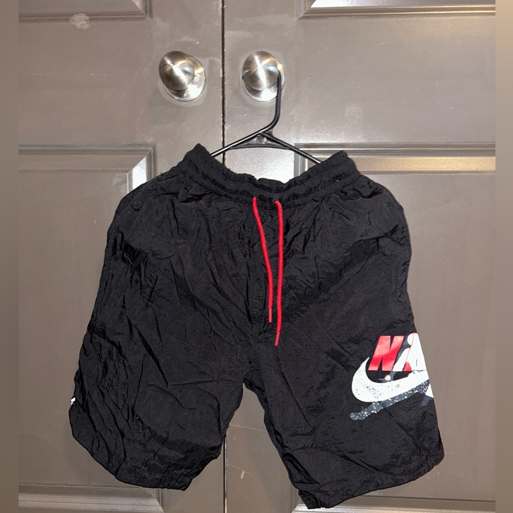 Jordan Black Shorts with Red Accents